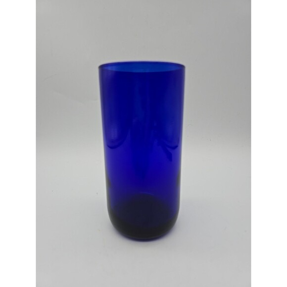 Vintage Libbey Cobalt Blue Metropolitan Round Bottom Tumbler Glass - Picture 1 of 7